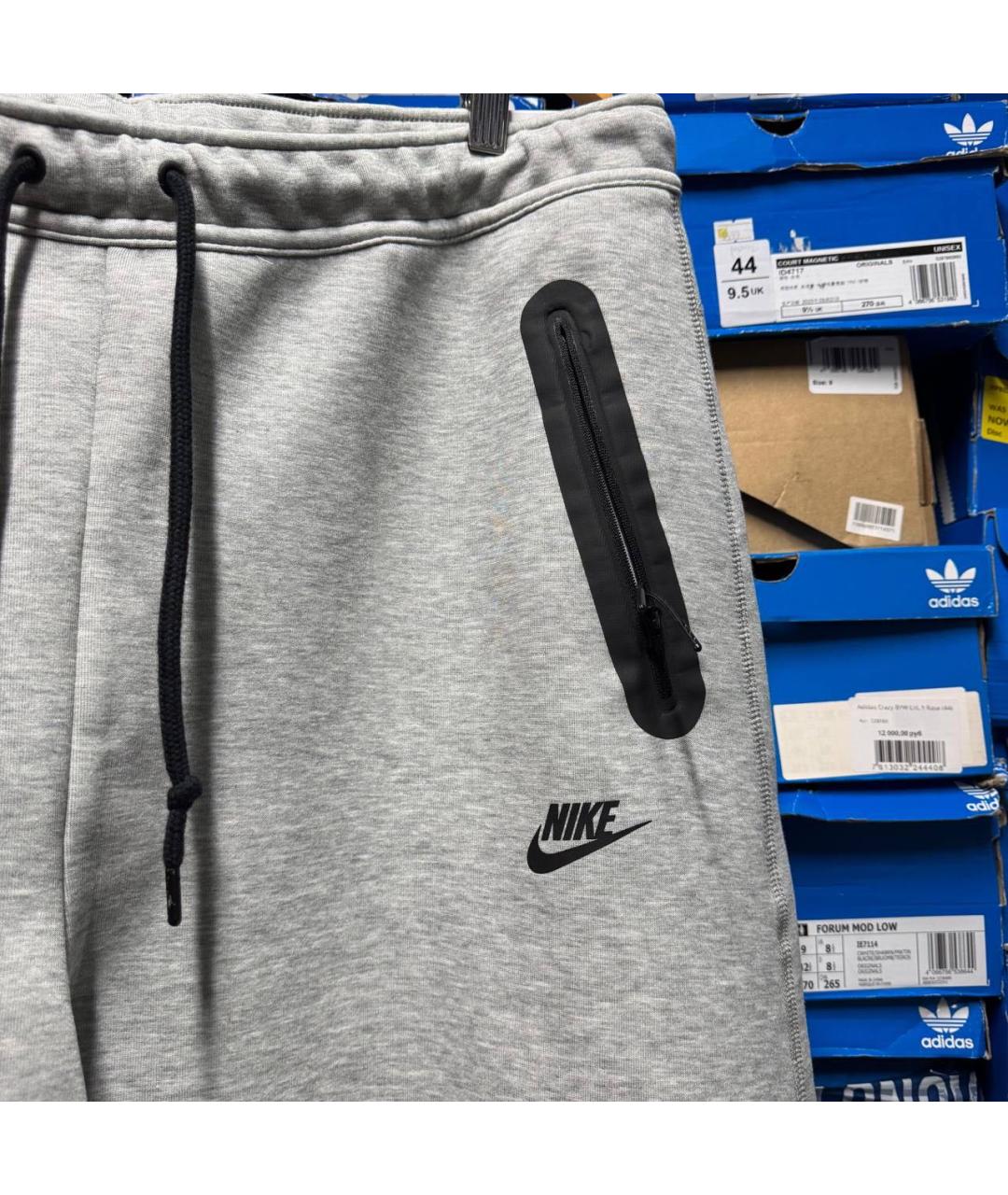 NIKE Серые повседневные брюки, фото 5