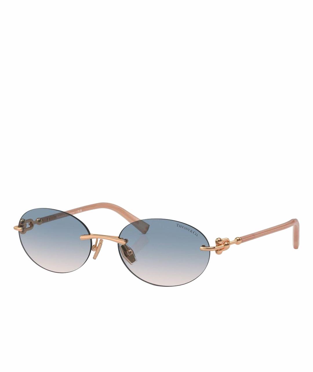 TIFFANY&CO Розовые металлические солнцезащитные очки, фото 1