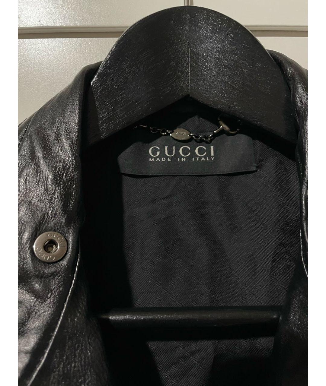 GUCCI Черная кожаная куртка, фото 7