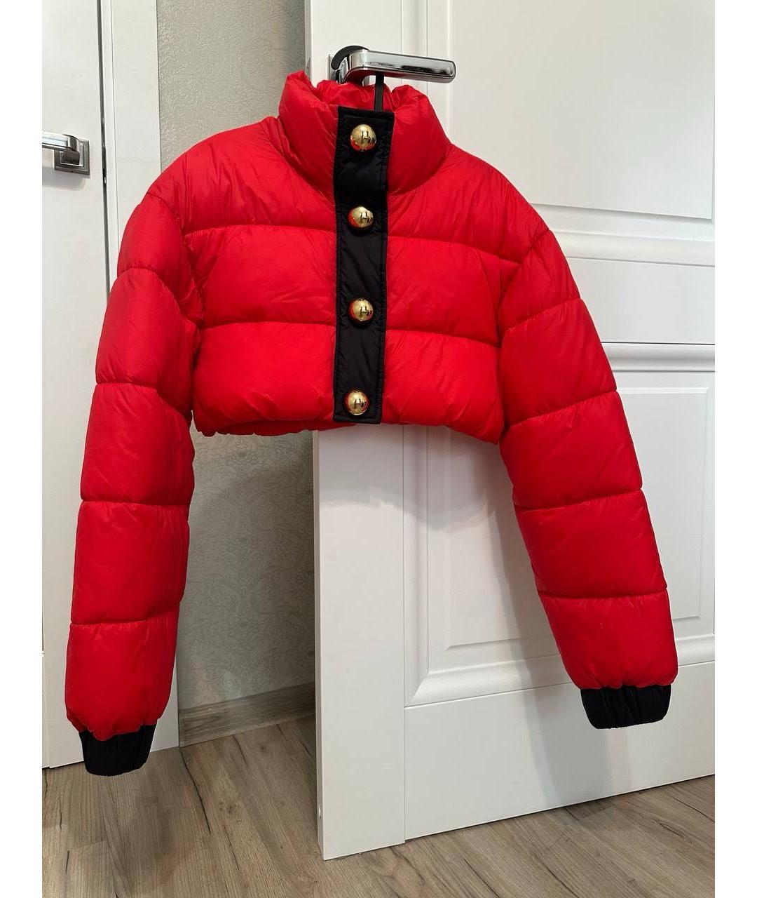 MOSCHINO Красная полиэстеровая куртка, фото 6
