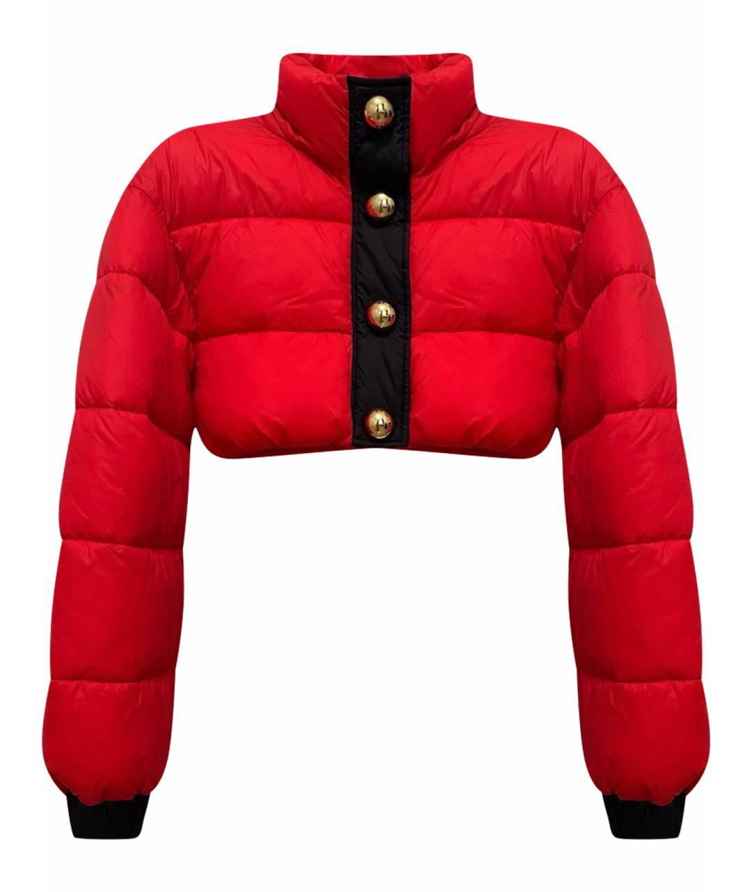 MOSCHINO Красная полиэстеровая куртка, фото 1