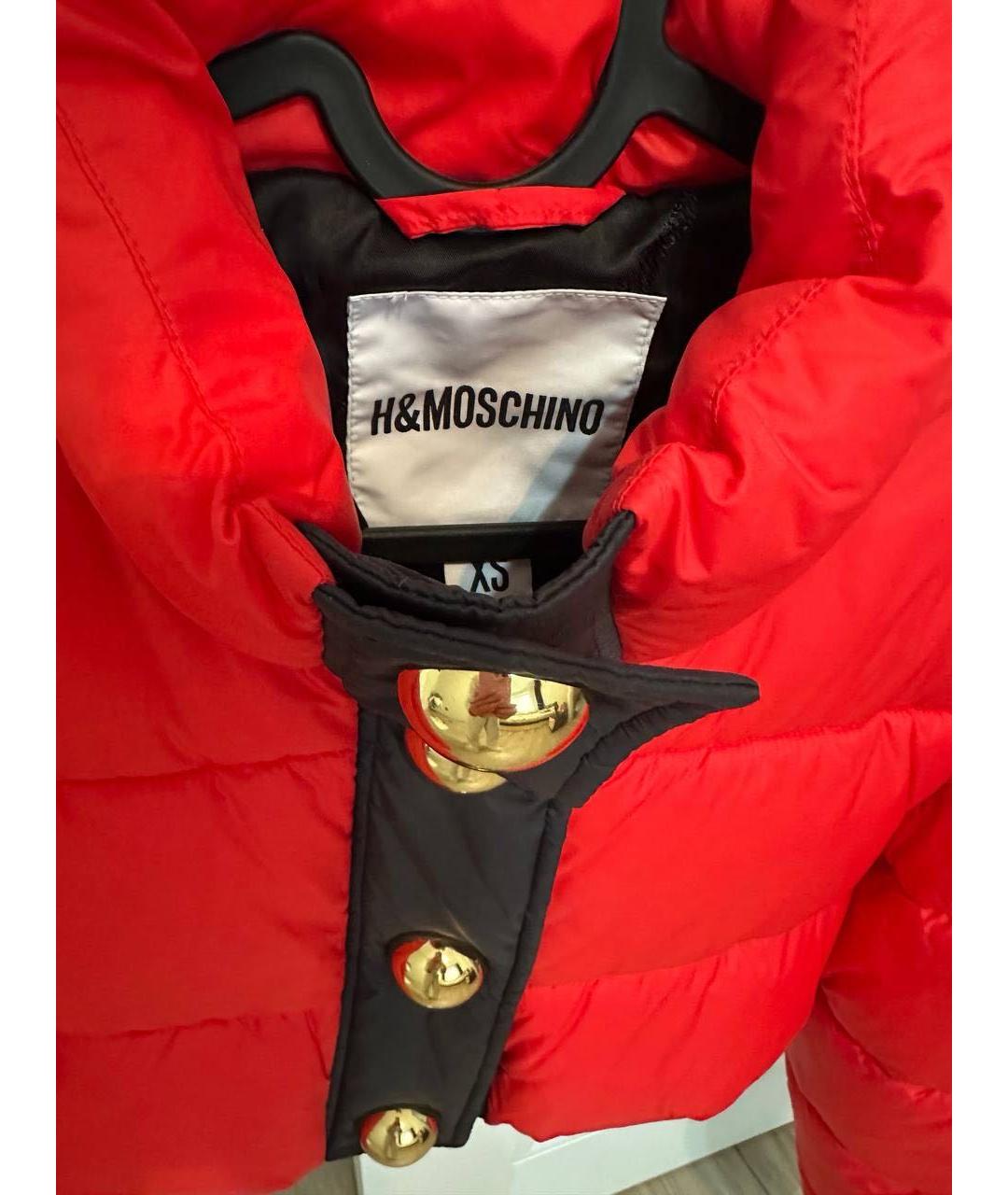 MOSCHINO Красная полиэстеровая куртка, фото 3