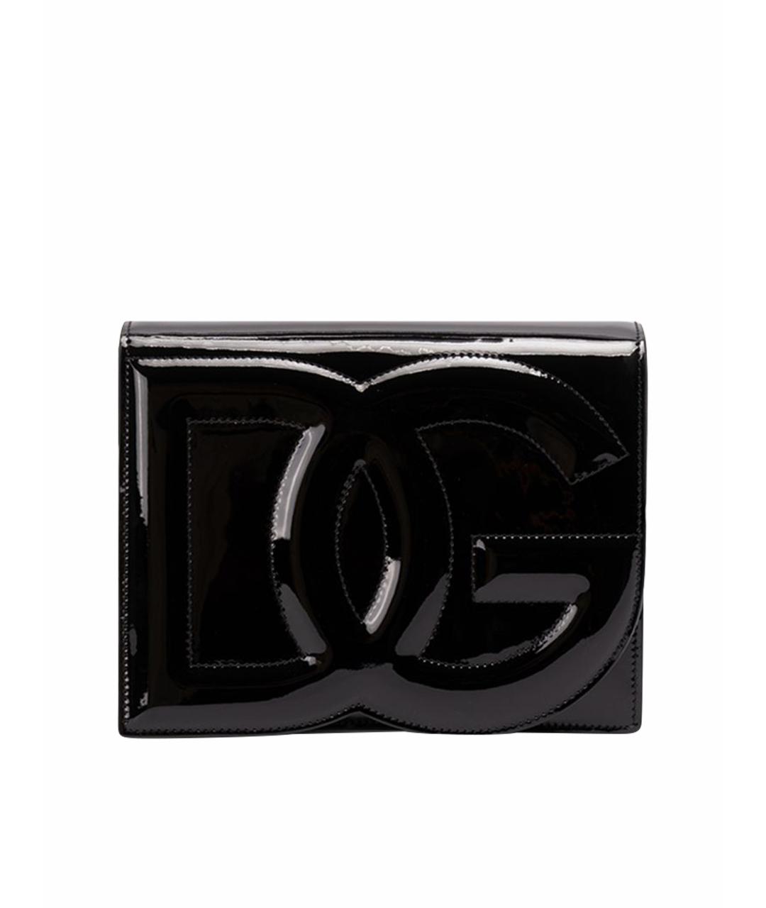 DOLCE&GABBANA Черная кожаная сумка через плечо, фото 1