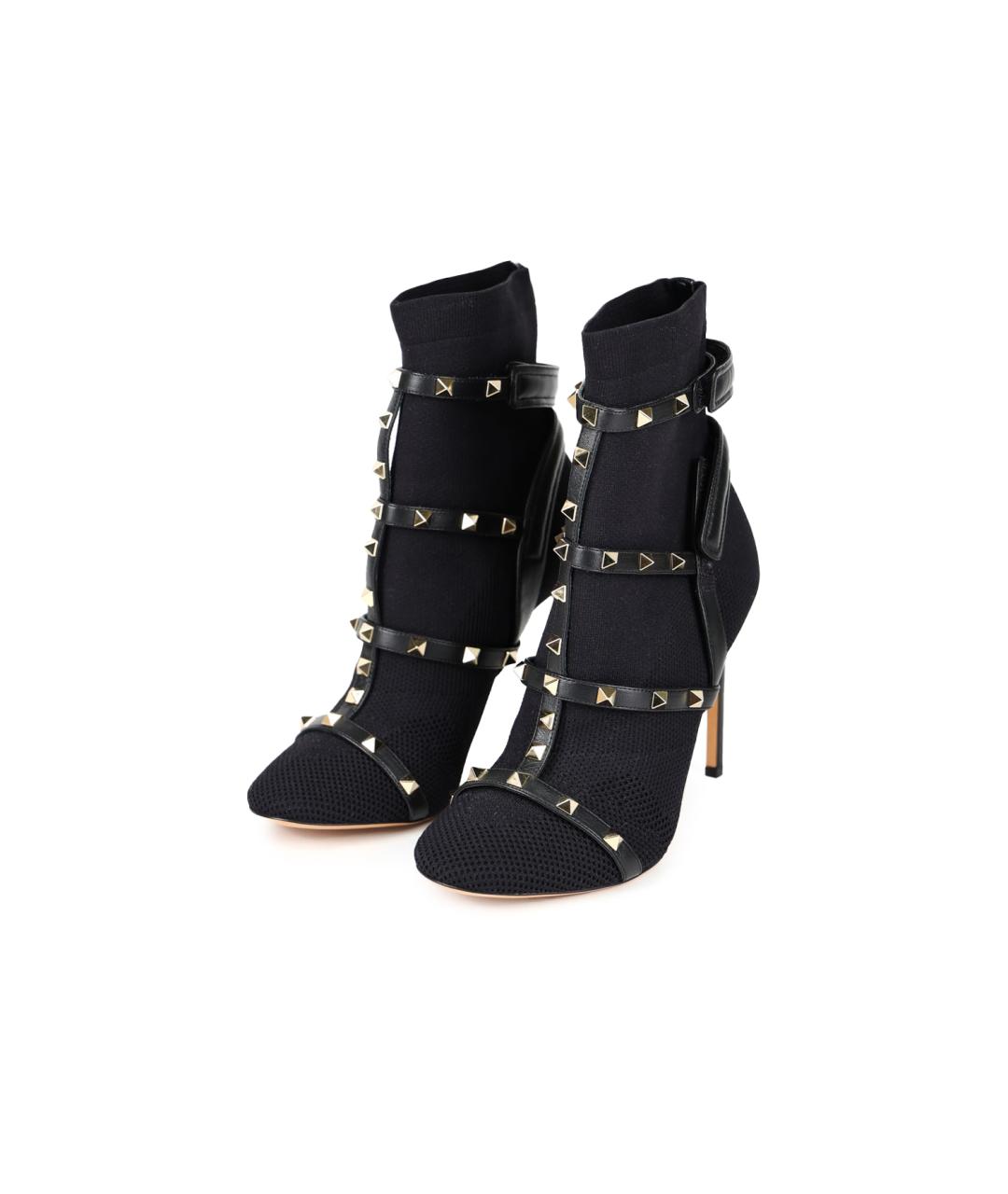 VALENTINO Черные текстильные ботильоны, фото 5