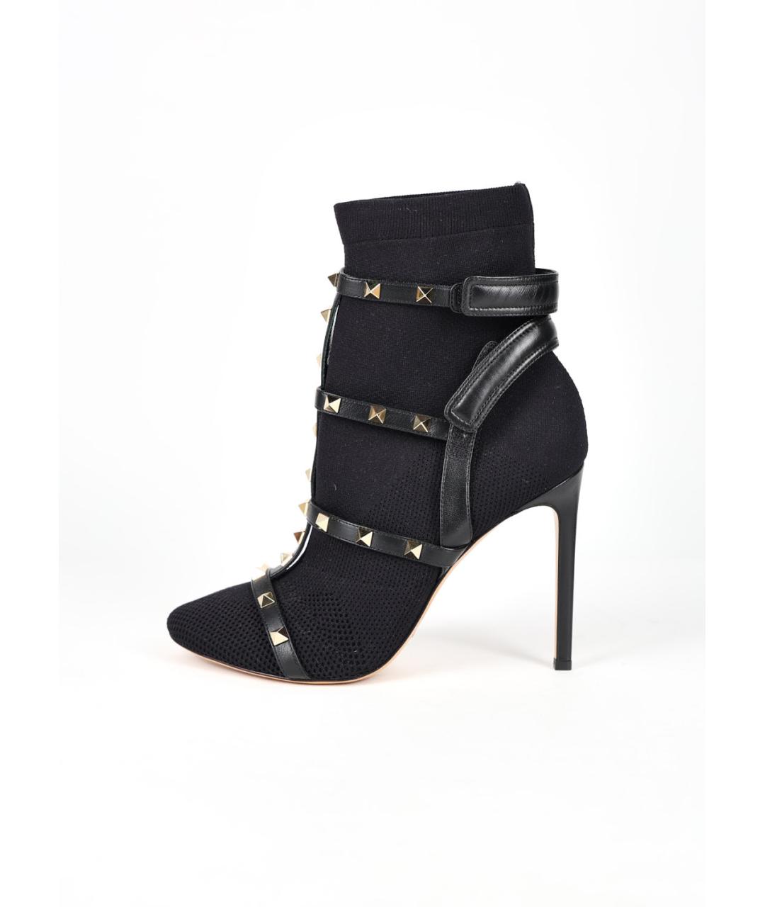 VALENTINO Черные текстильные ботильоны, фото 6