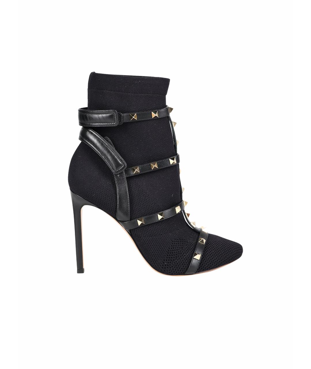 VALENTINO Черные текстильные ботильоны, фото 1