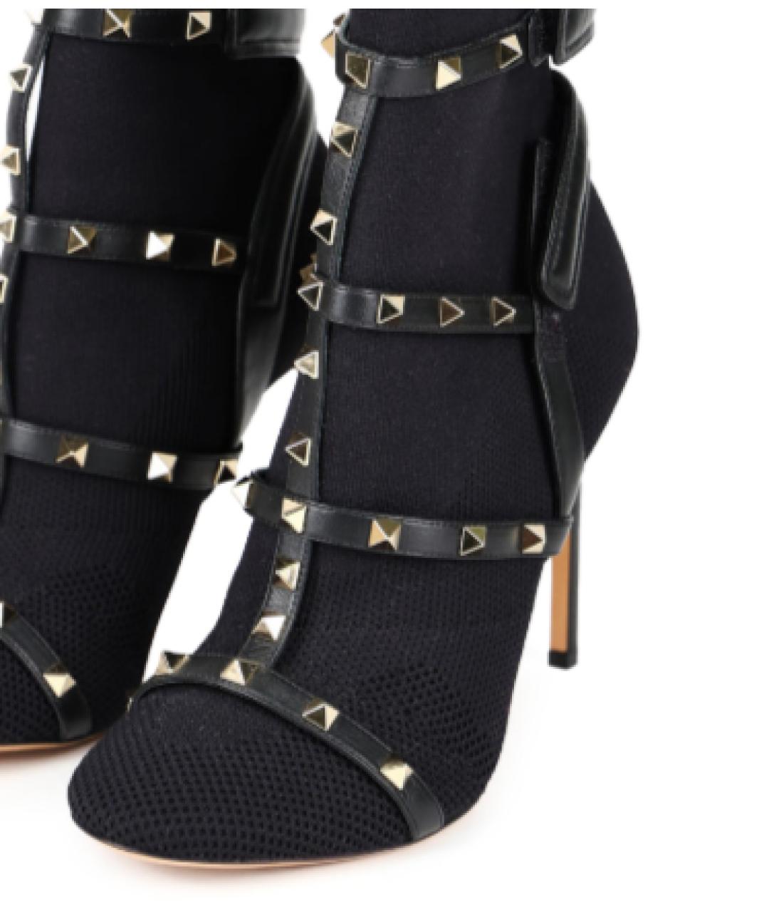 VALENTINO Черные текстильные ботильоны, фото 4