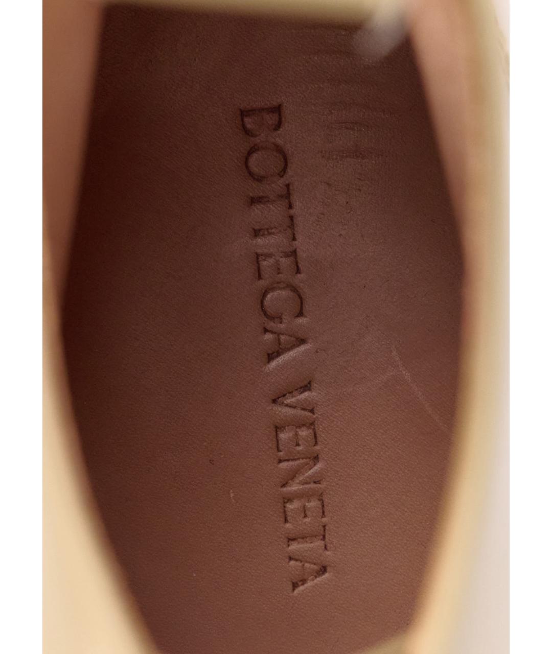 BOTTEGA VENETA Бежевые ботинки из лакированной кожи, фото 3