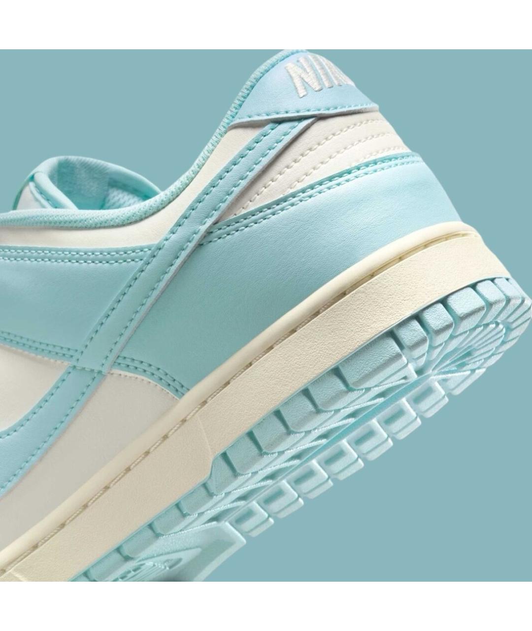 NIKE Голубые кожаные низкие кроссовки / кеды, фото 7