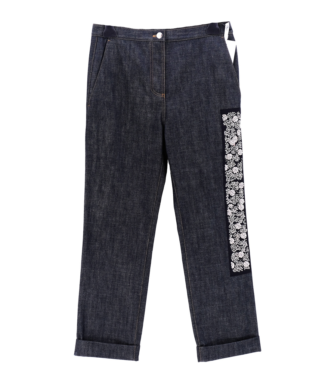 CHRISTIAN DIOR PRE-OWNED Темно-синие хлопковые прямые джинсы, фото 1