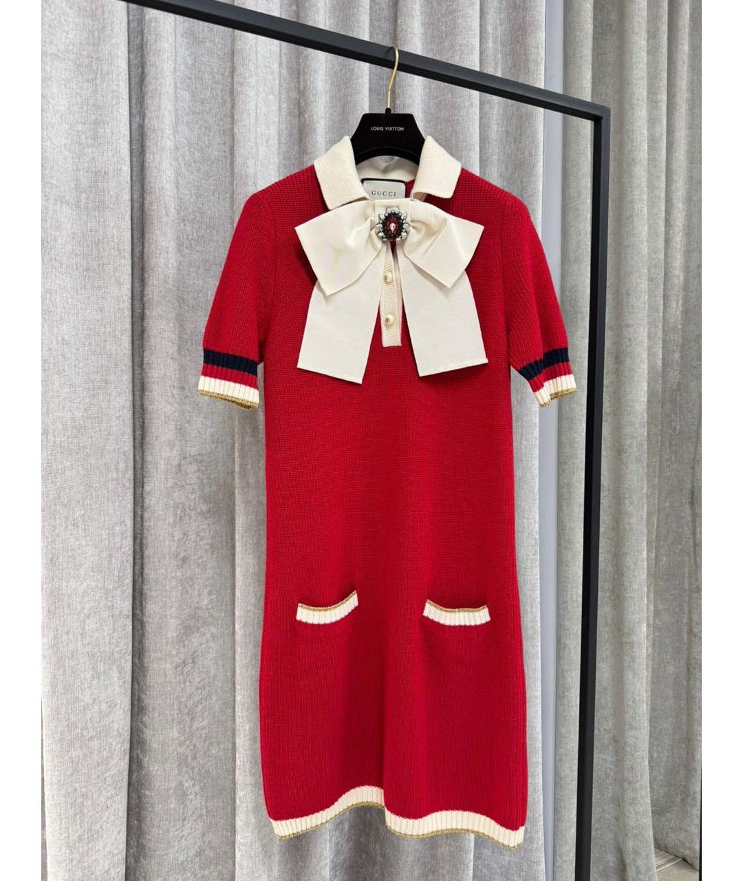 GUCCI Красное повседневное платье, фото 3