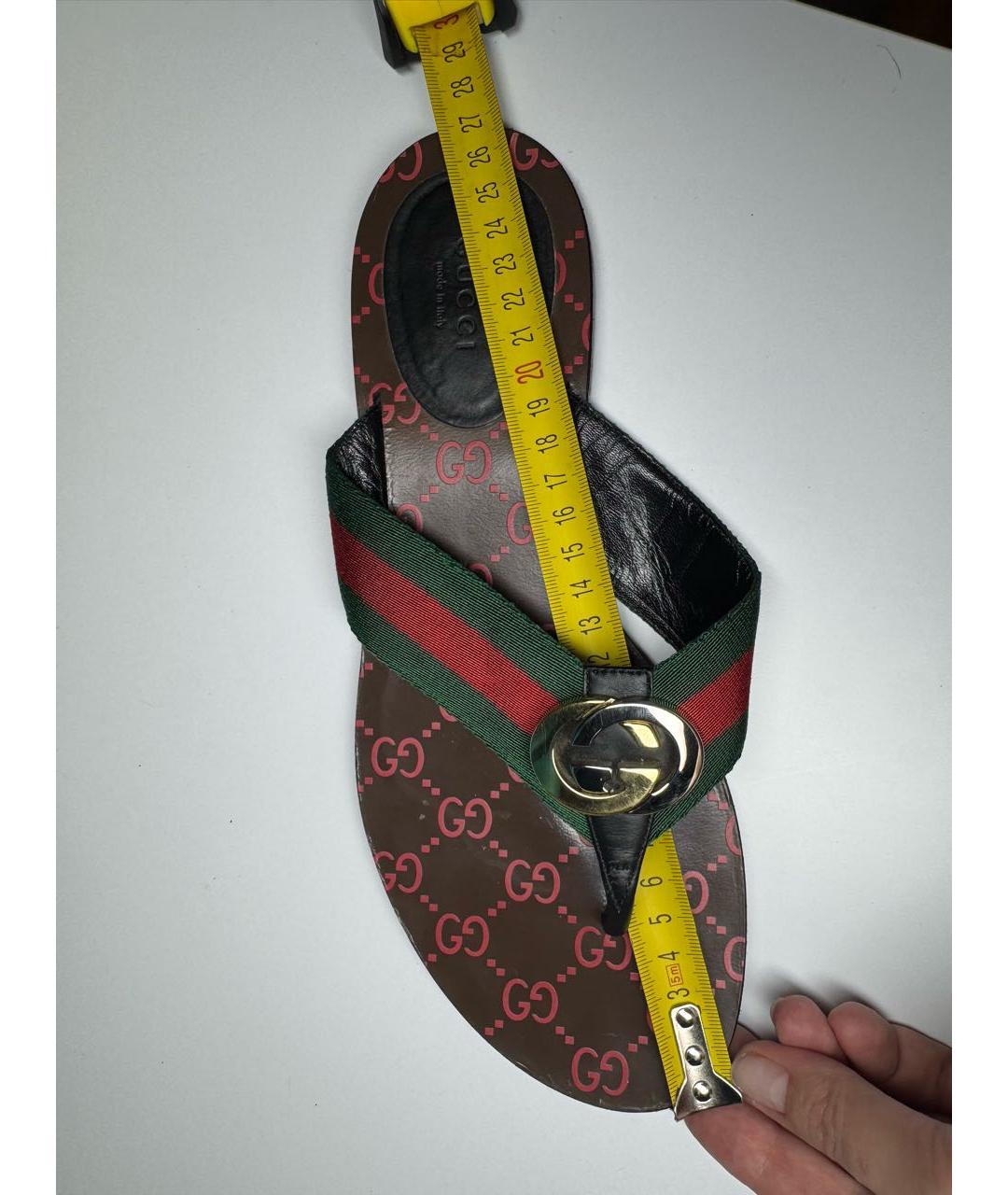 GUCCI Кожаные шлепанцы, фото 5