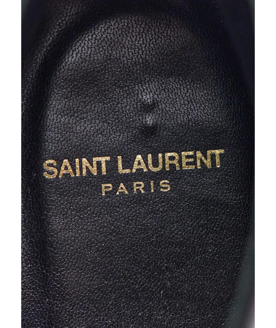 SAINT LAURENT Черные кожаные ботинки, фото 3