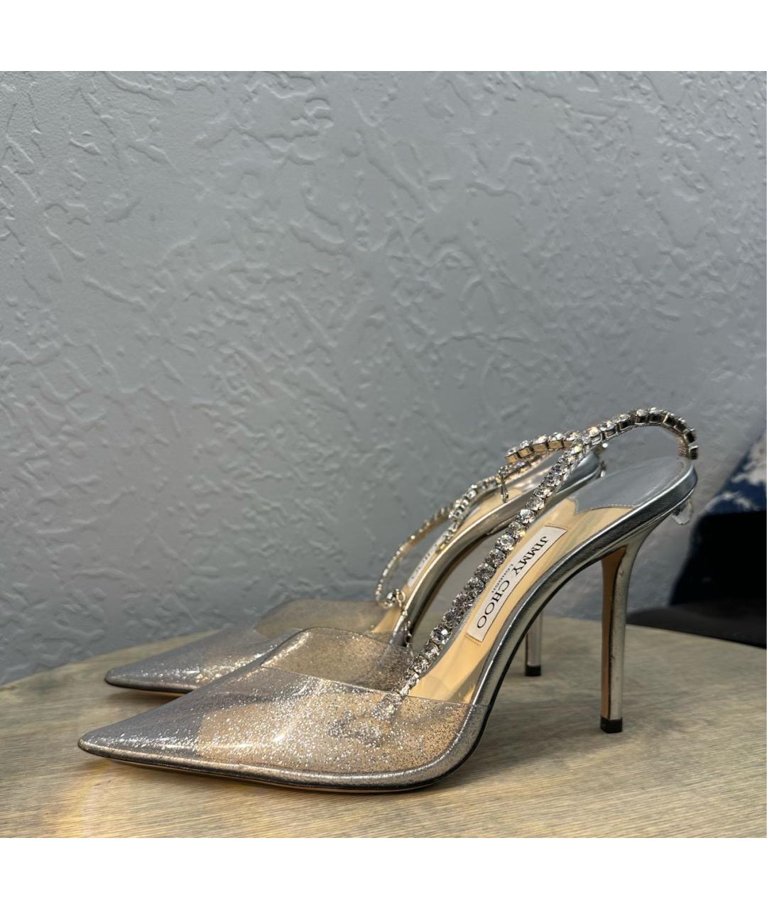 JIMMY CHOO Серебряные резиновые туфли, фото 5