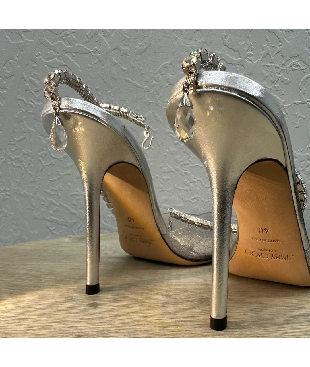 JIMMY CHOO Серебряные резиновые туфли, фото 4