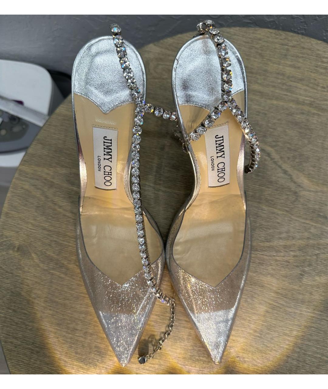 JIMMY CHOO Серебряные резиновые туфли, фото 3