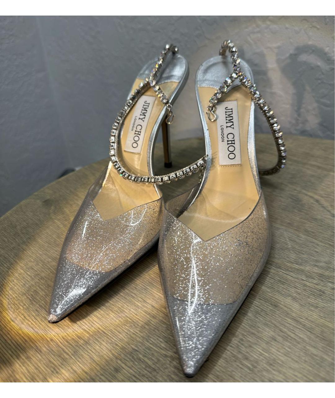 JIMMY CHOO Серебряные резиновые туфли, фото 2