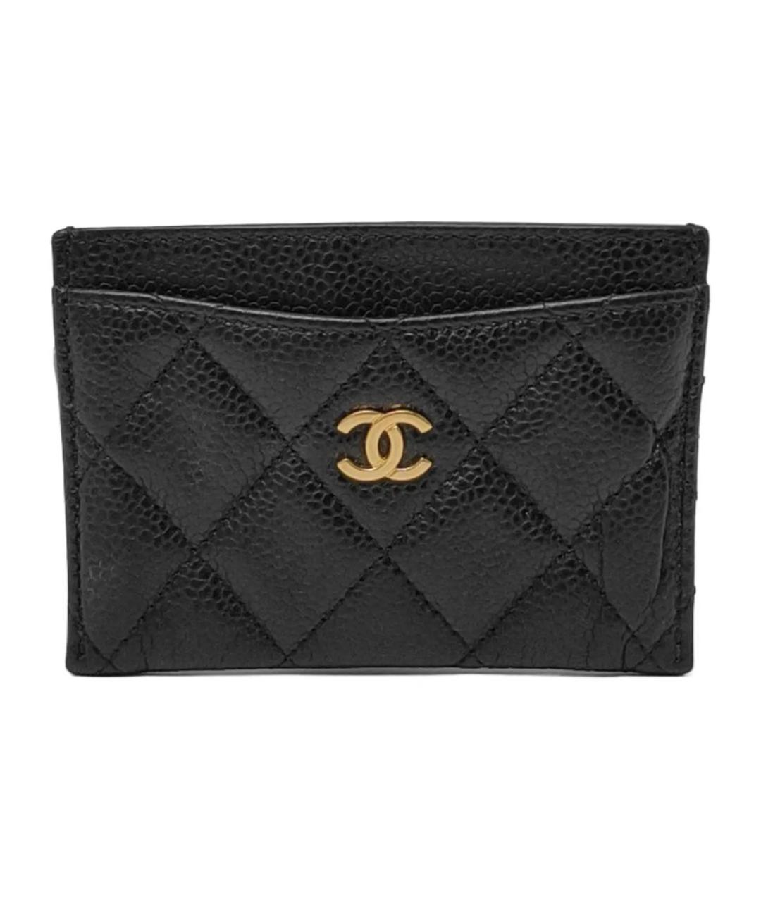 CHANEL Черный кожаный кардхолдер, фото 1