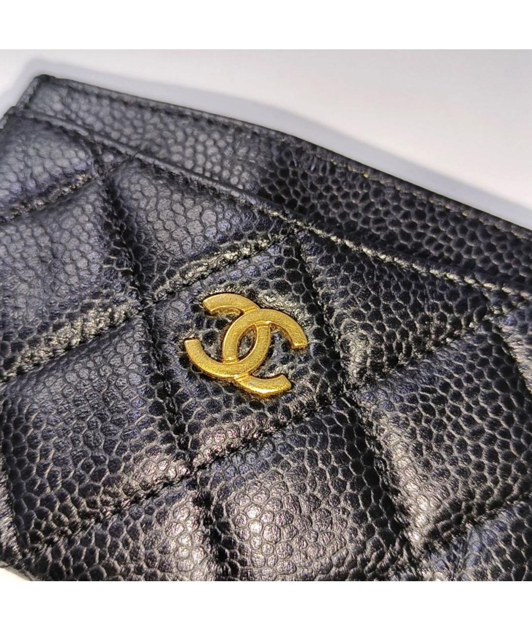 CHANEL Черный кожаный кардхолдер, фото 8