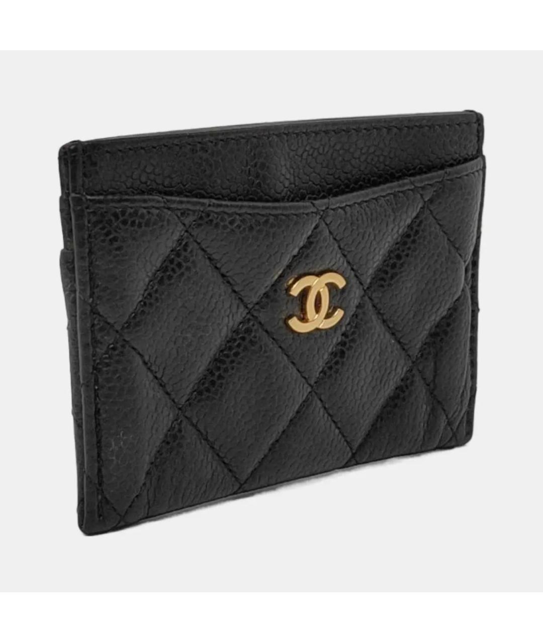 CHANEL Черный кожаный кардхолдер, фото 3