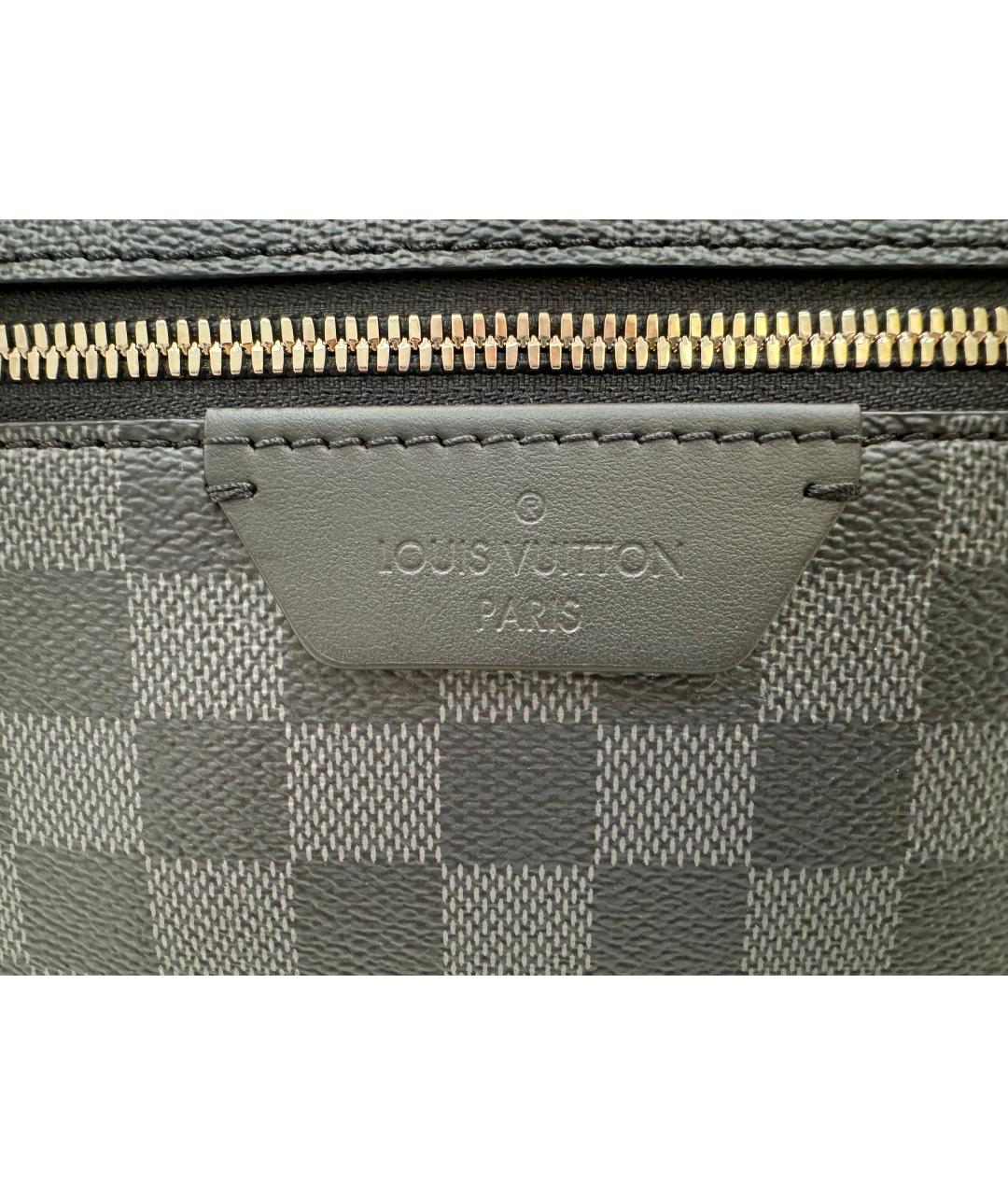 LOUIS VUITTON Черный кожаный рюкзак, фото 5
