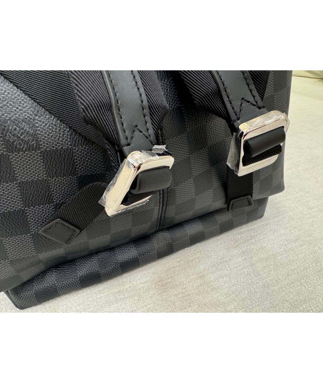 LOUIS VUITTON Черный кожаный рюкзак, фото 7