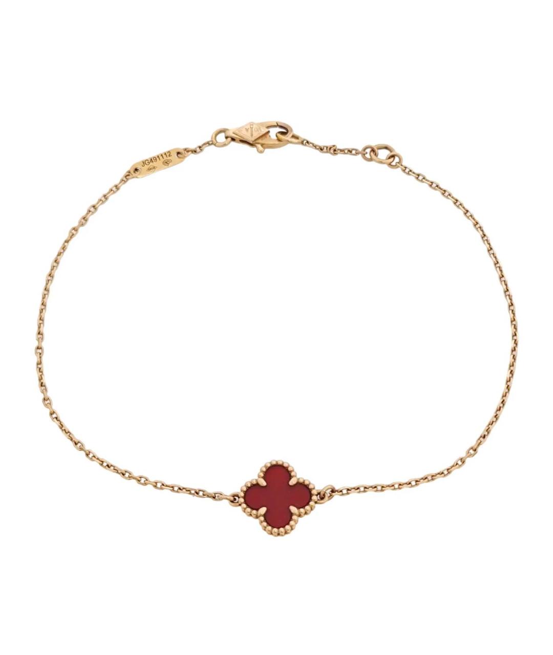 VAN CLEEF & ARPELS Бордовый браслет из желтого золота, фото 1