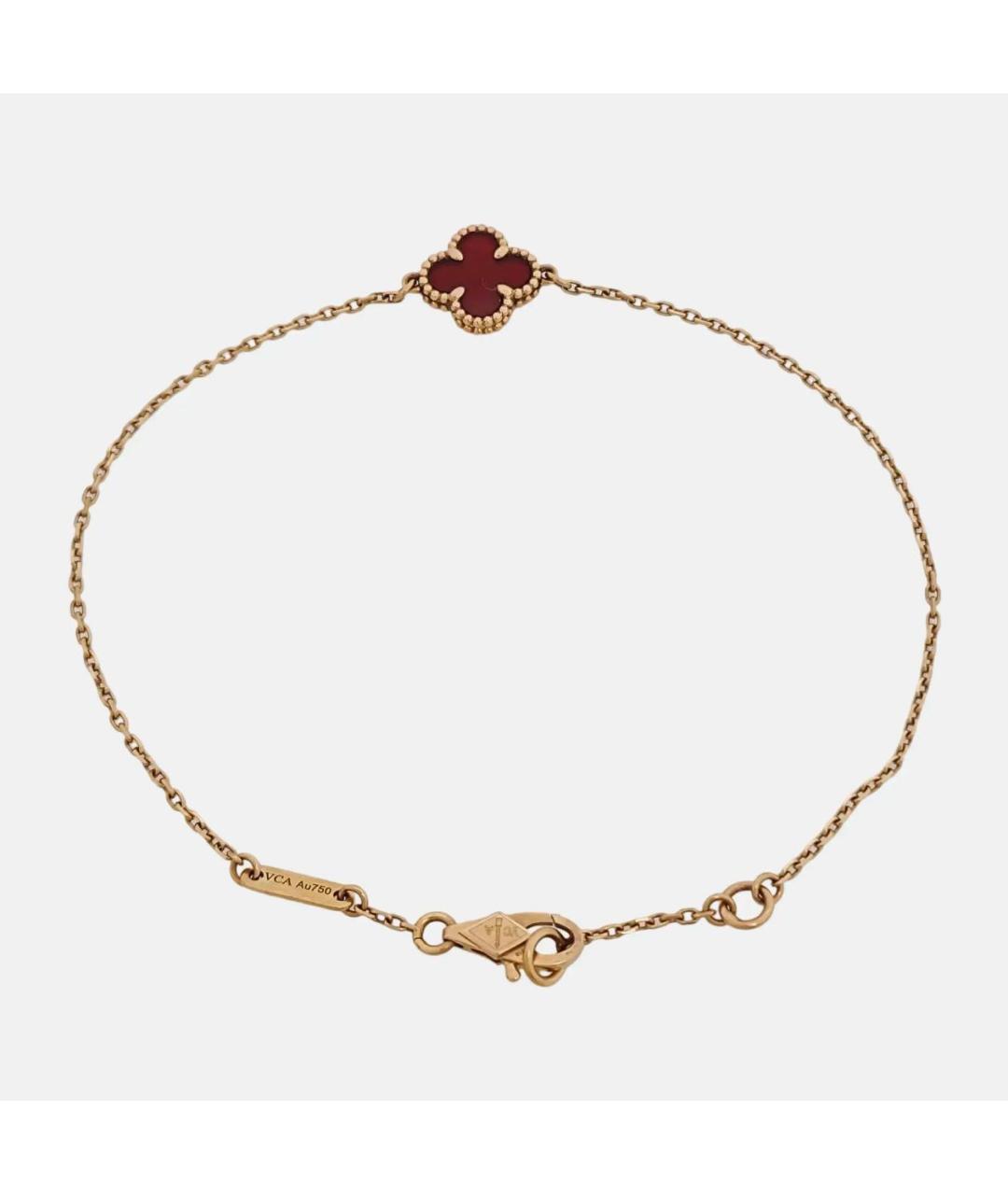 VAN CLEEF & ARPELS Бордовый браслет из желтого золота, фото 2