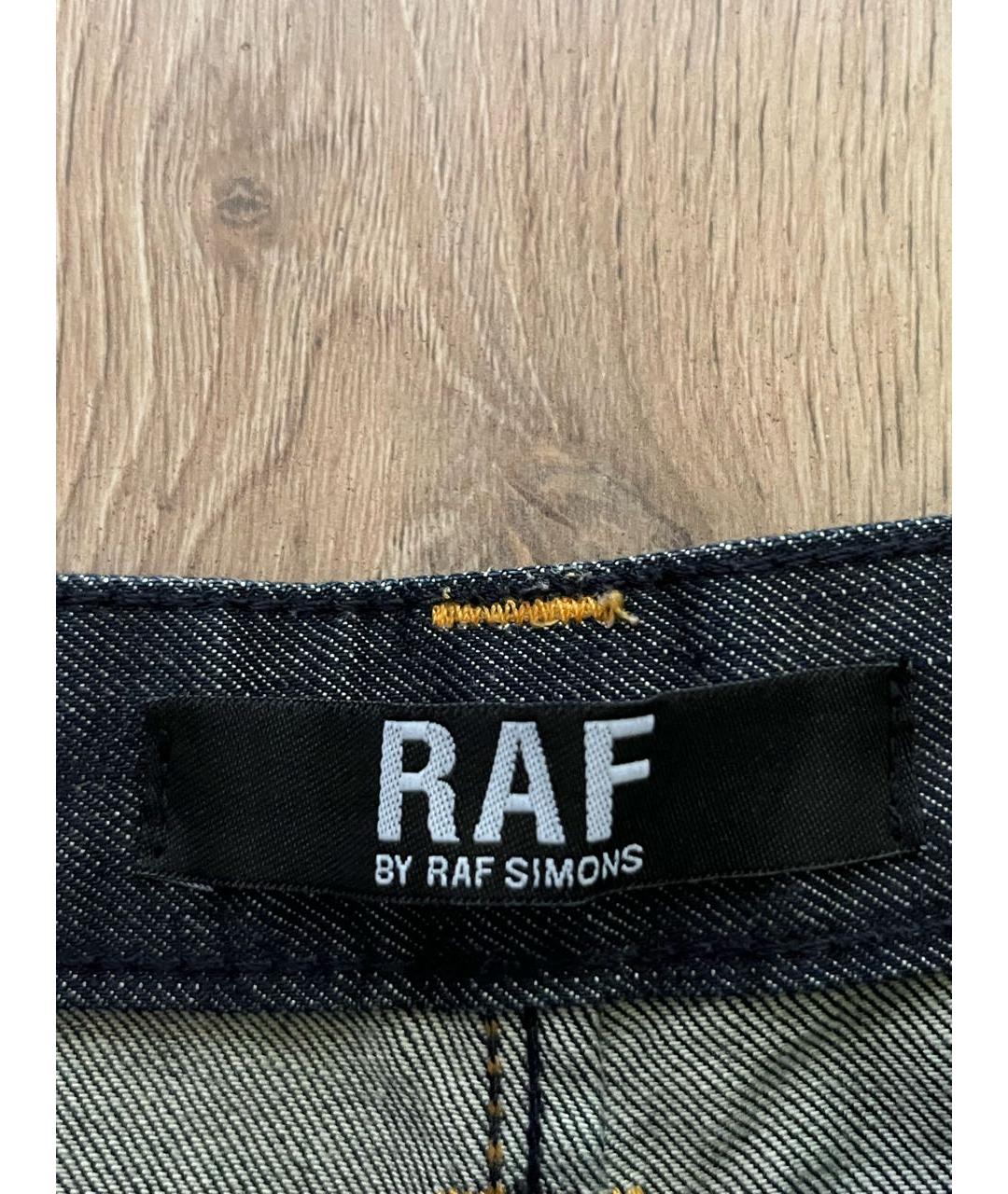 RAF SIMONS Темно-синие хлопковые прямые джинсы, фото 6
