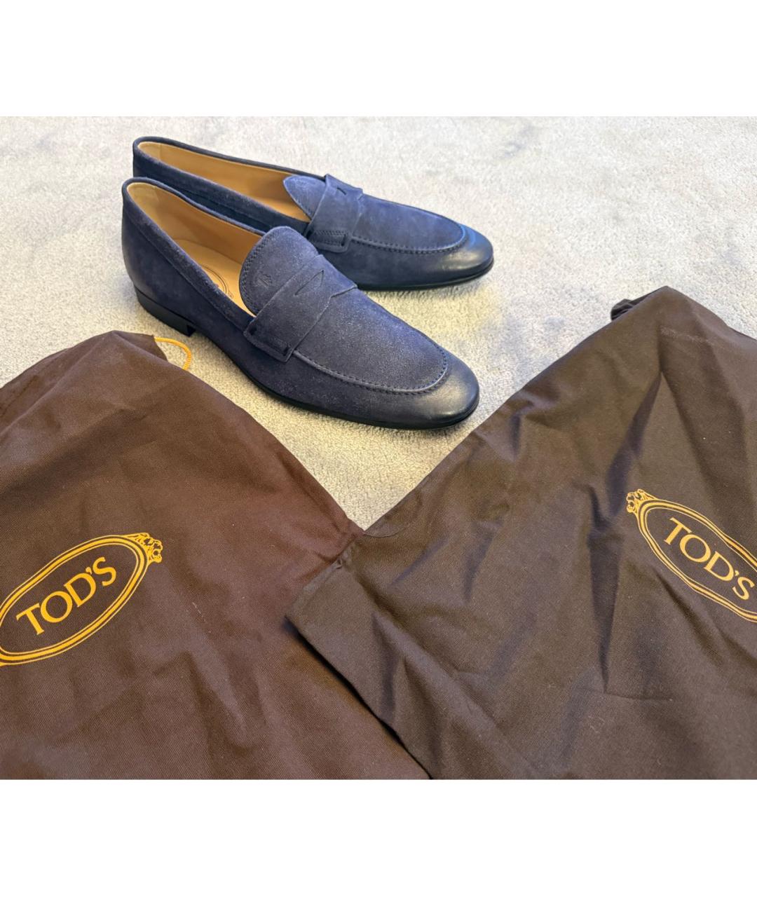 TOD'S Синие замшевые туфли, фото 5