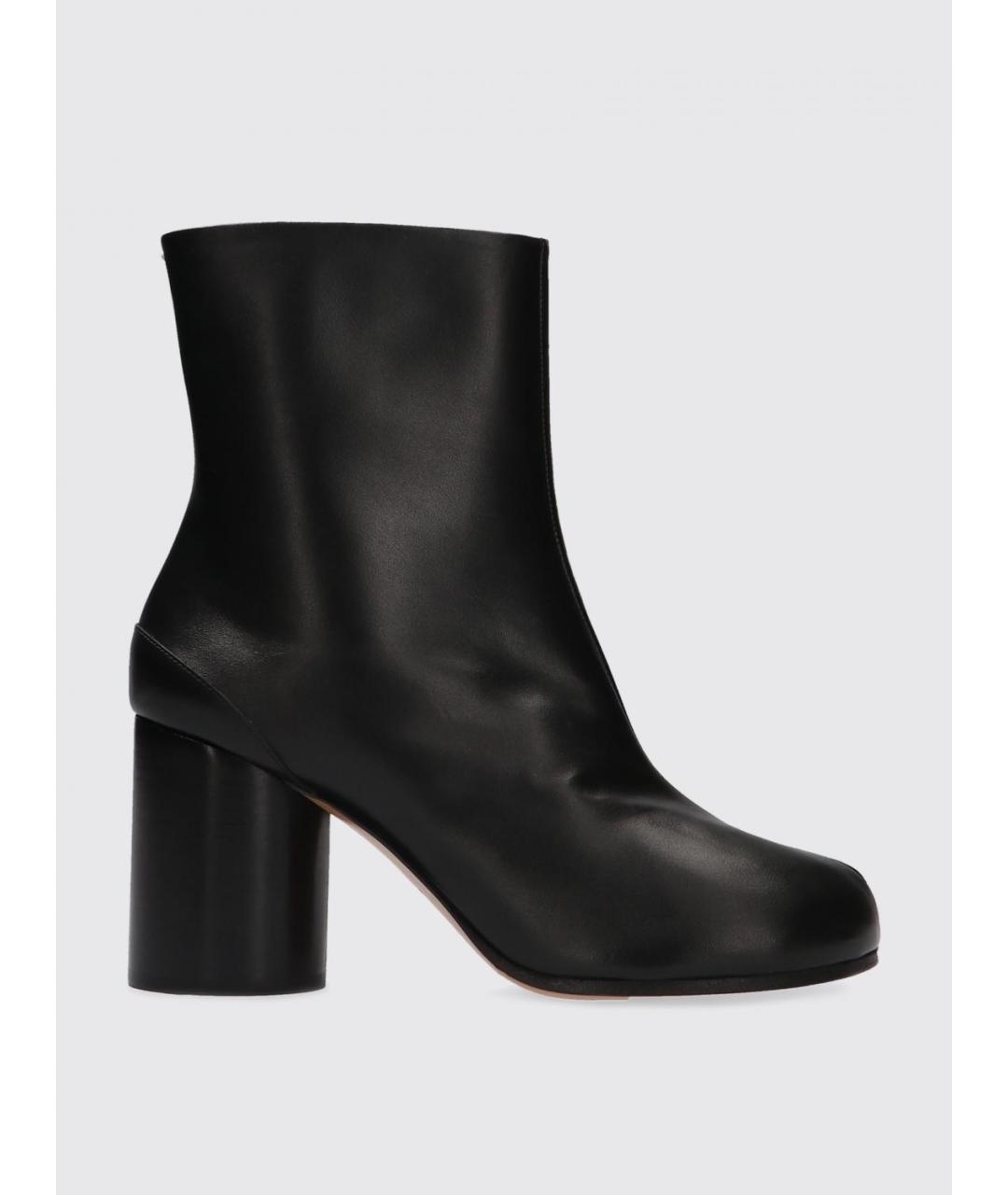 MAISON MARGIELA Черные кожаные ботильоны, фото 4