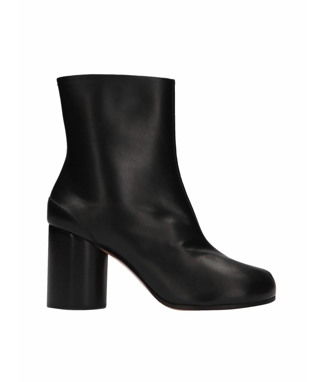 MAISON MARGIELA Черные кожаные ботильоны, фото 1