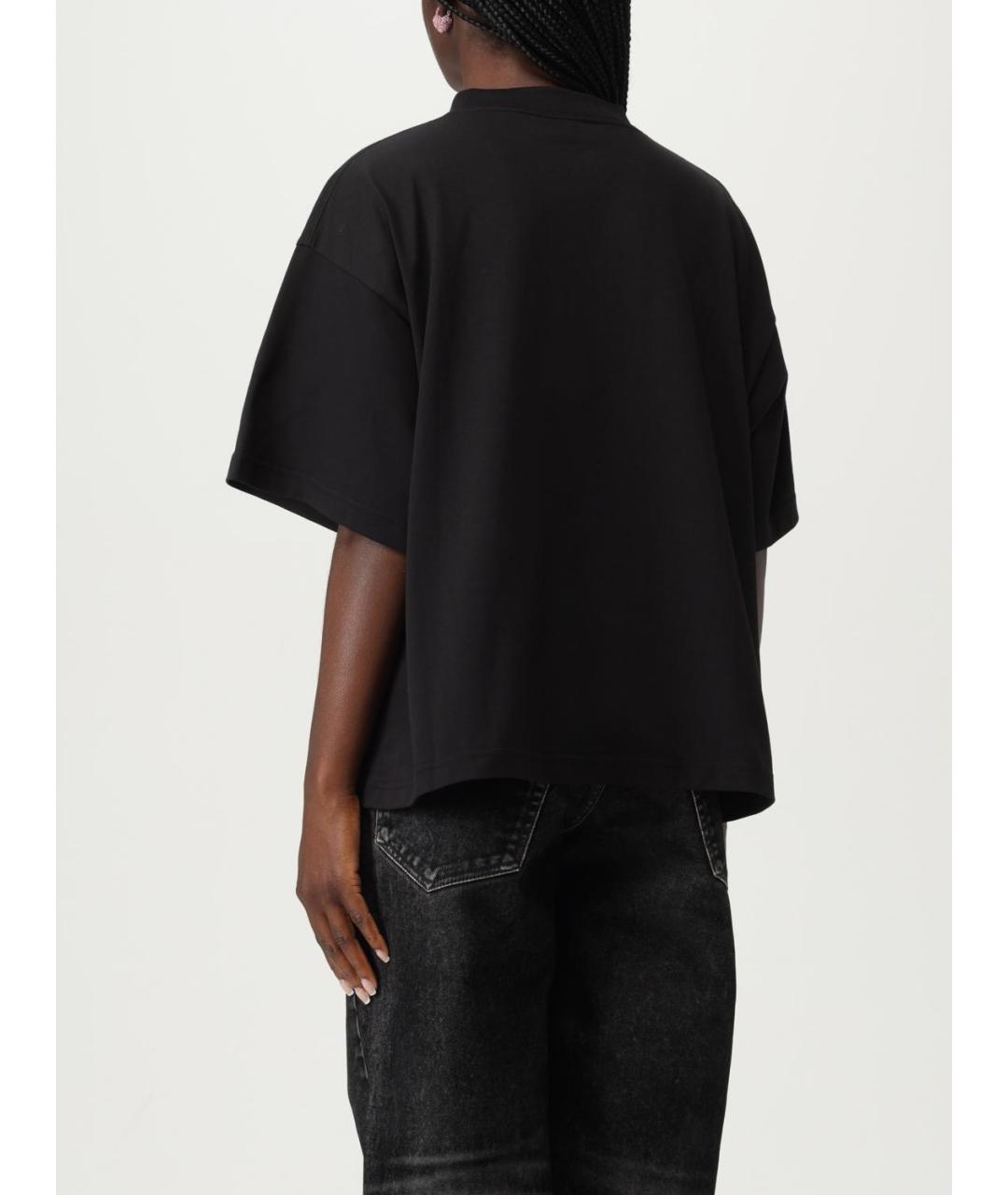 BALENCIAGA Черная хлопковая футболка, фото 4