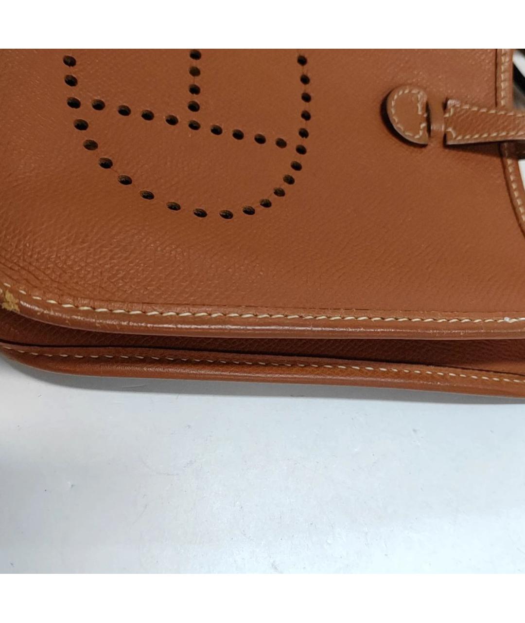 HERMES Коричневая кожаная сумка через плечо, фото 7