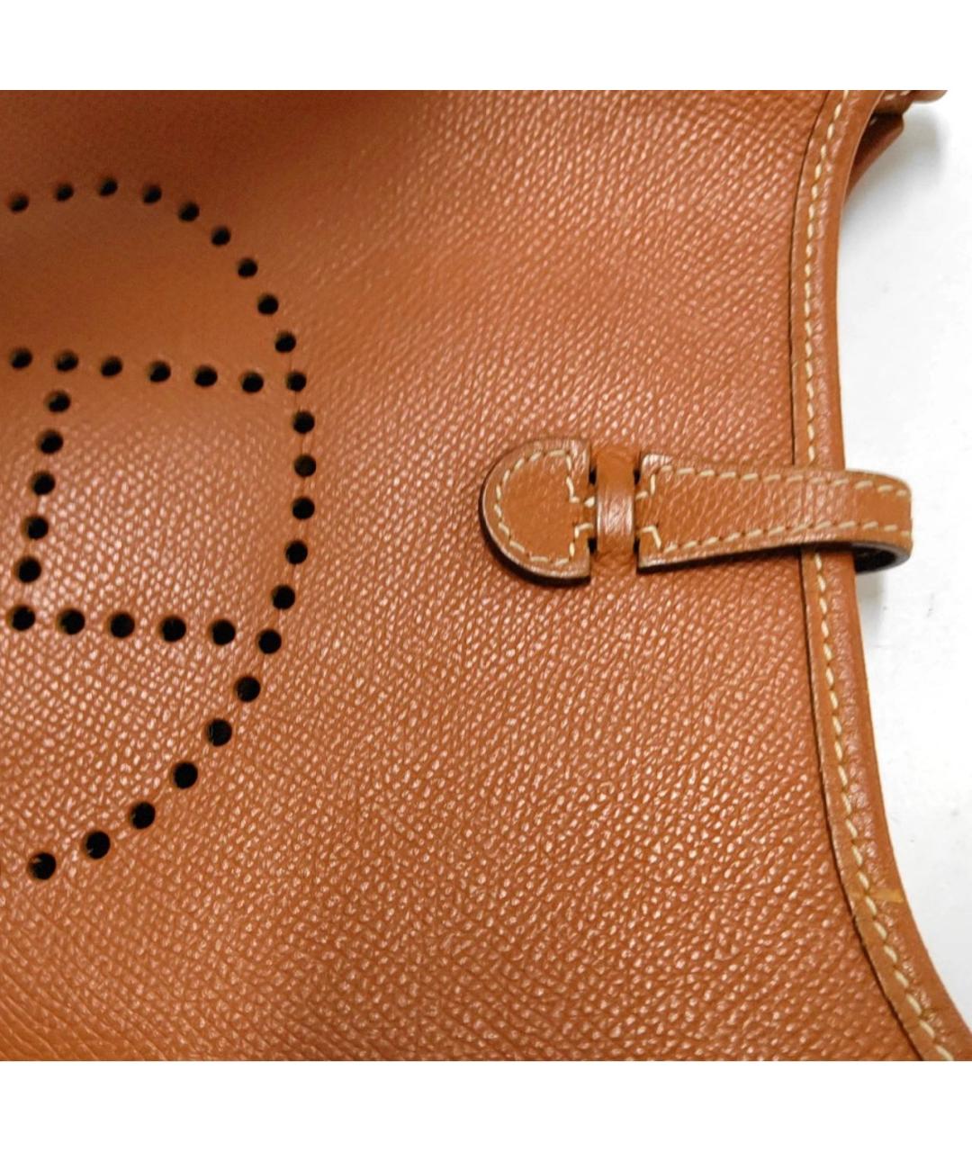 HERMES Коричневая кожаная сумка через плечо, фото 6