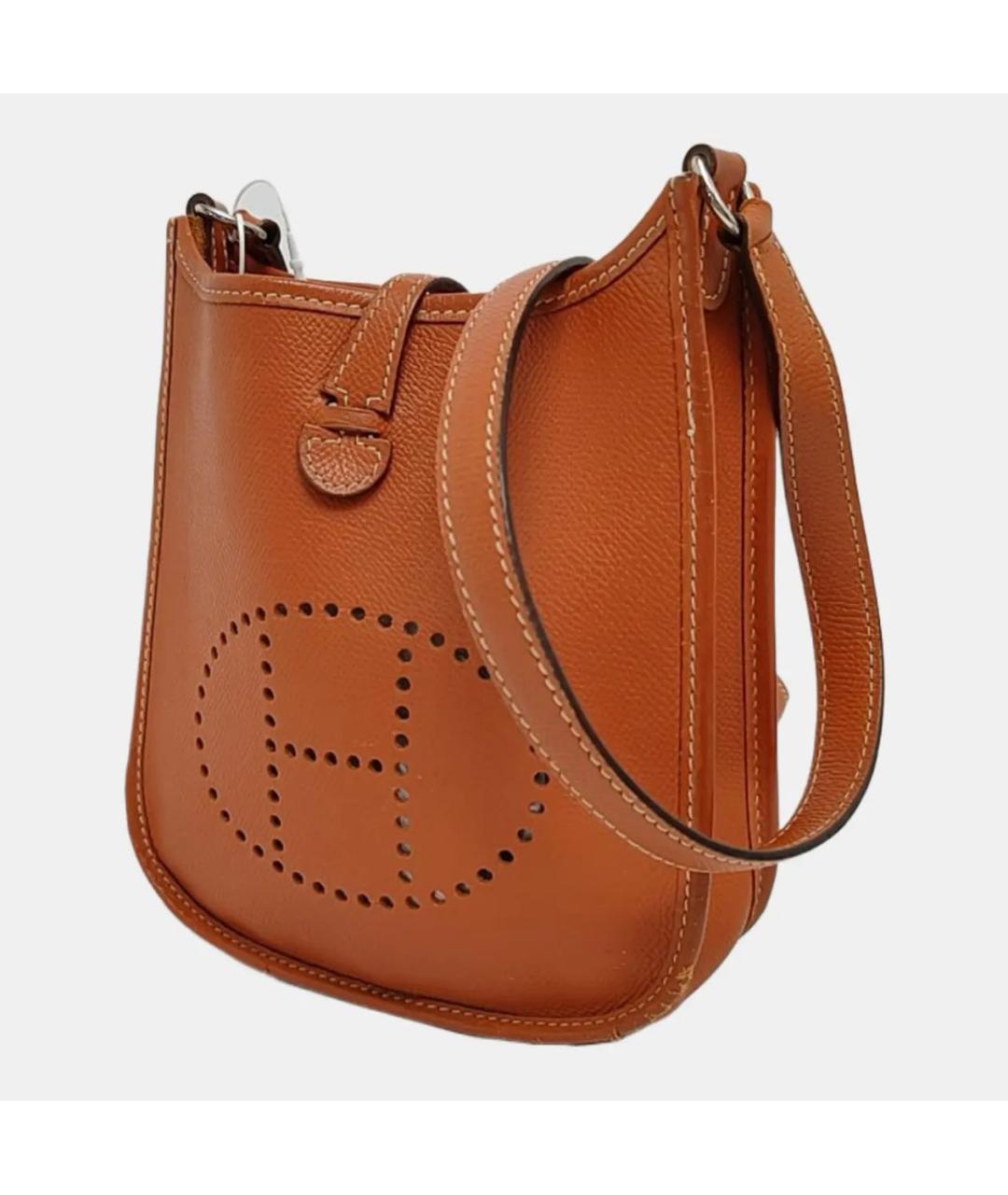 HERMES Коричневая кожаная сумка через плечо, фото 2