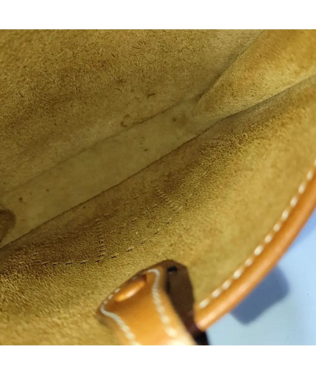 HERMES Коричневая кожаная сумка через плечо, фото 5