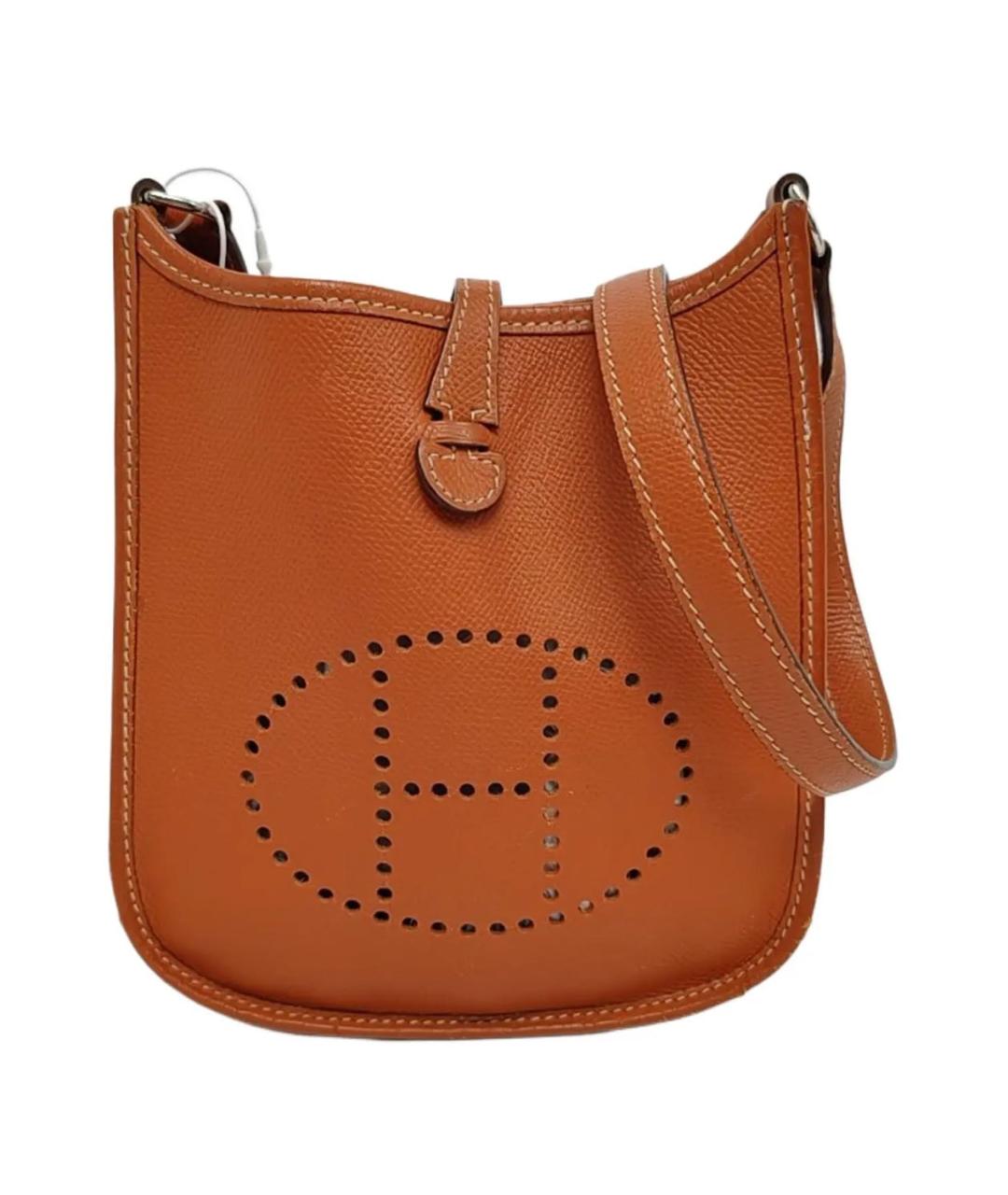 HERMES Коричневая кожаная сумка через плечо, фото 1