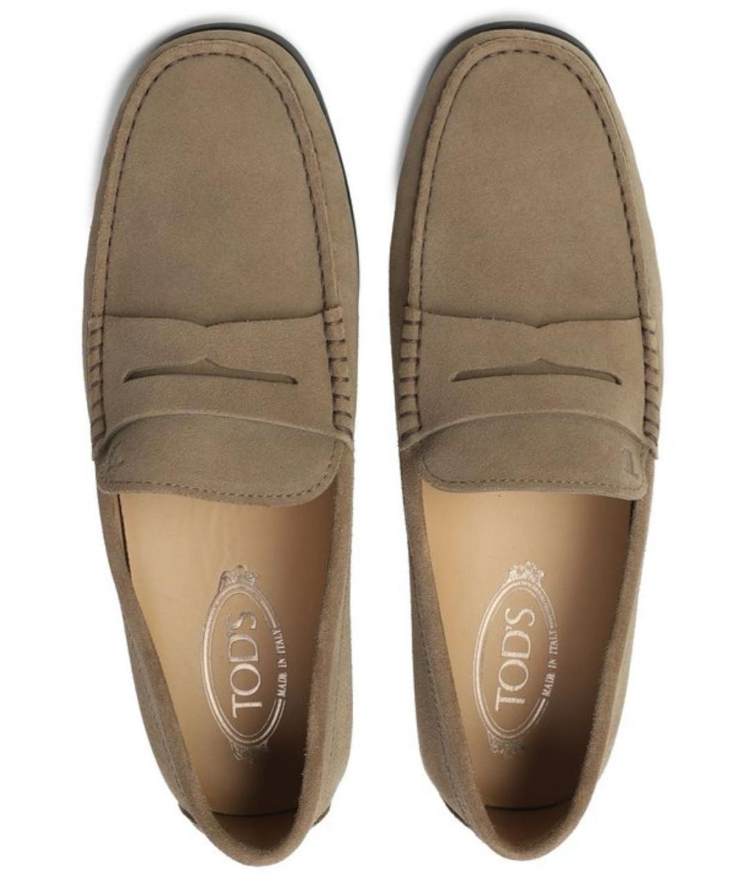TOD'S Горчичные замшевые туфли, фото 3