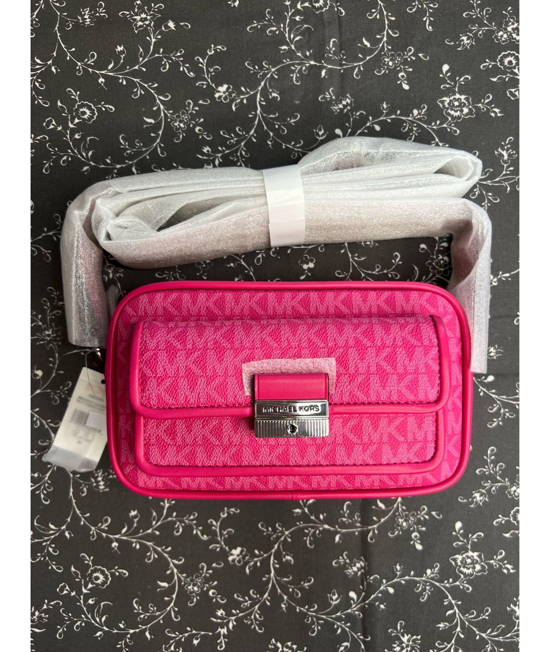 MICHAEL KORS Фуксия кожаная сумка через плечо, фото 2