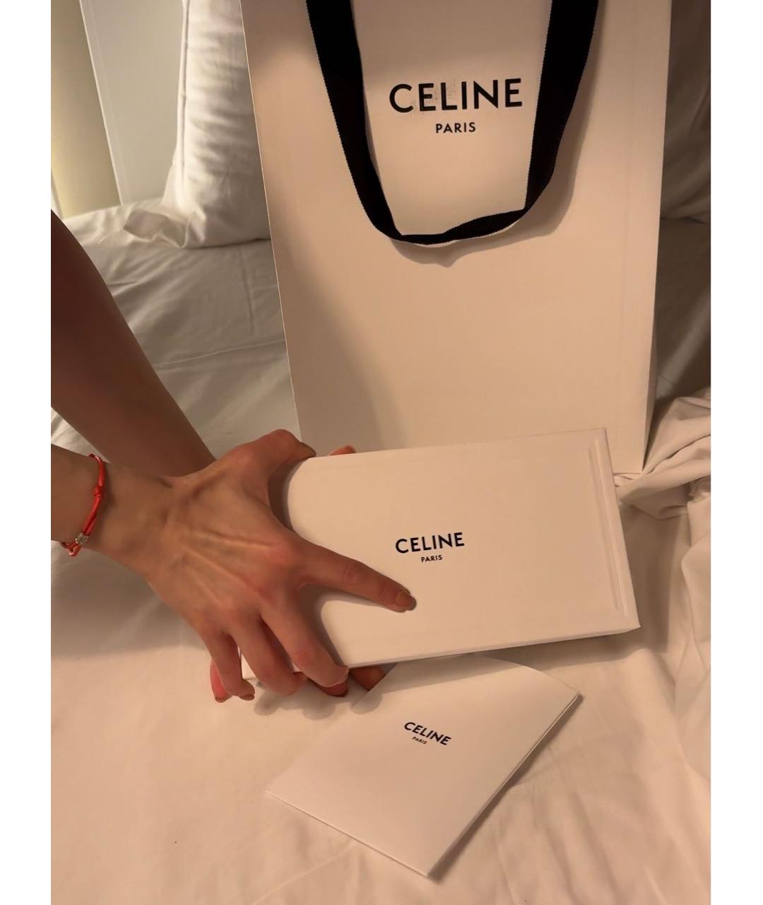 CELINE Золотые металлические солнцезащитные очки, фото 3