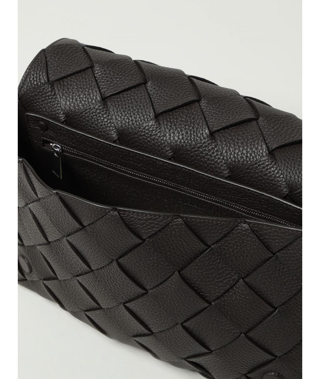 BOTTEGA VENETA Коричневая кожаная сумка через плечо, фото 5