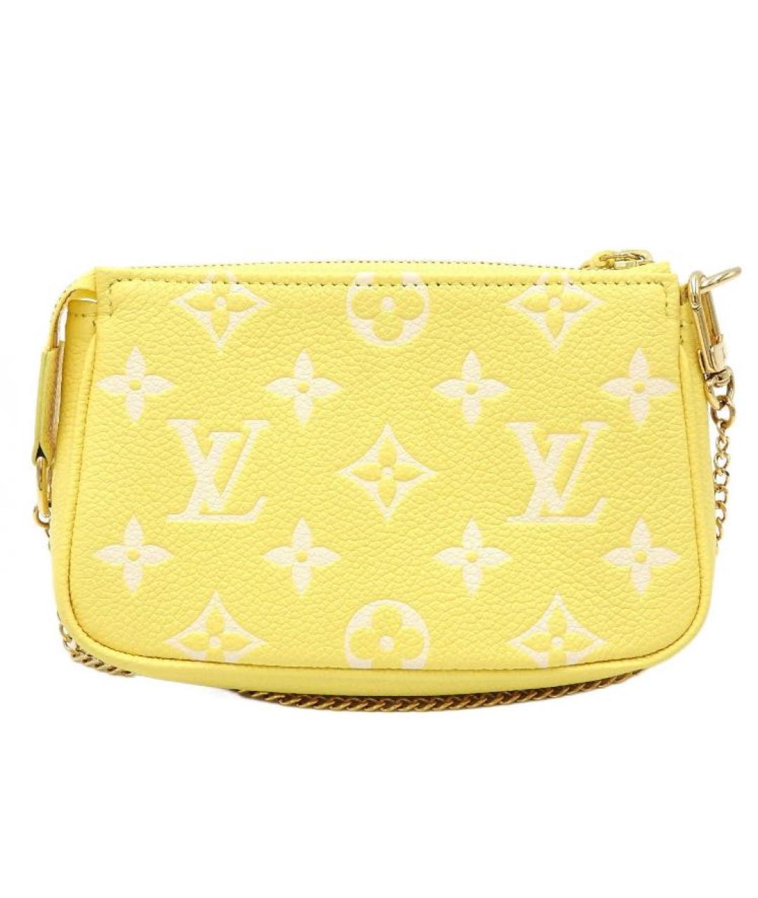LOUIS VUITTON Желтая кожаная сумка через плечо, фото 3