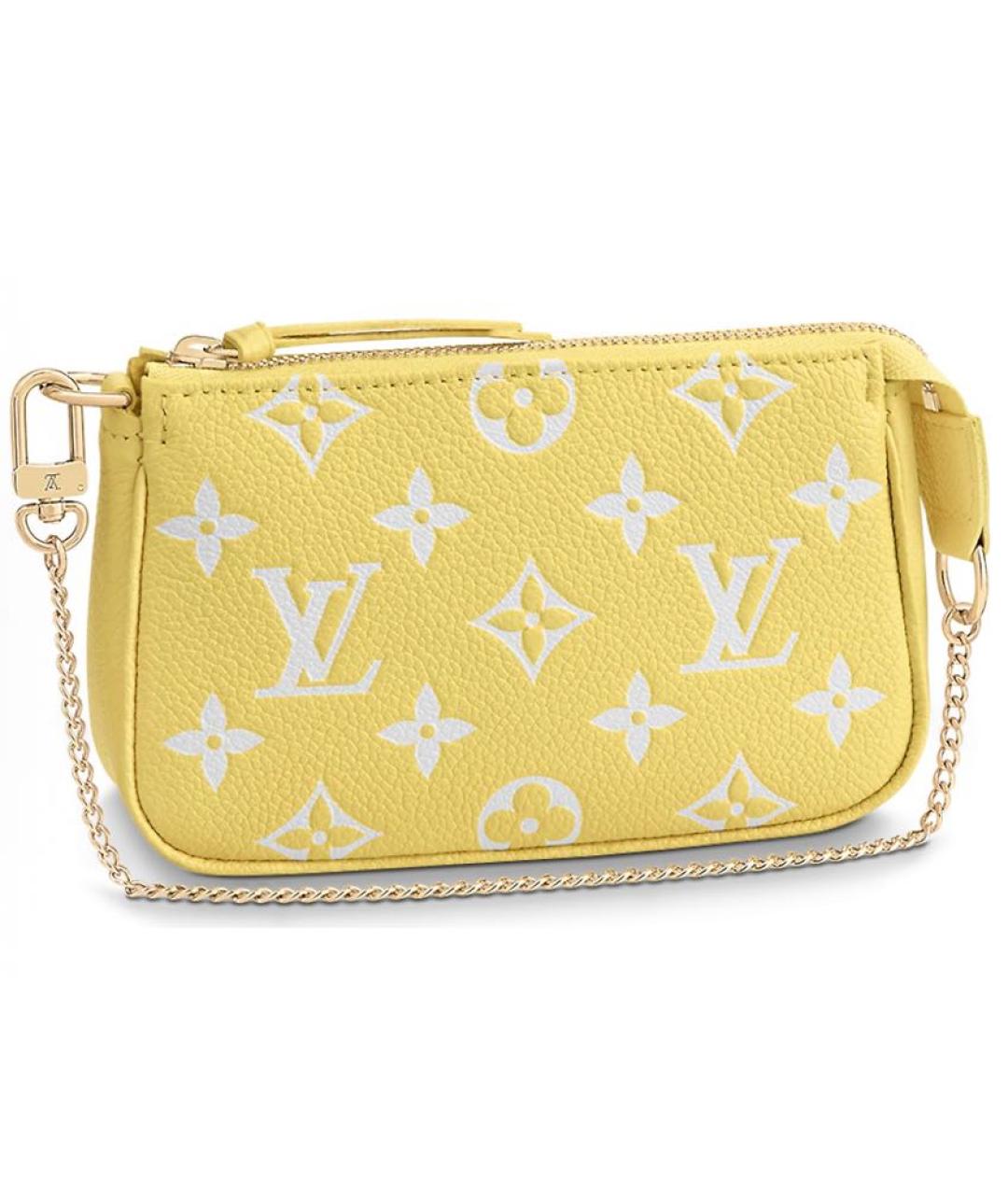 LOUIS VUITTON Желтая кожаная сумка через плечо, фото 1