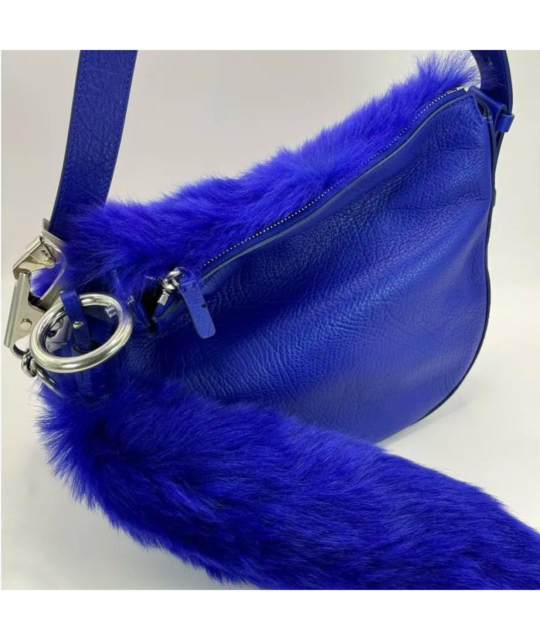 BURBERRY Синяя кожаная сумка через плечо, фото 3