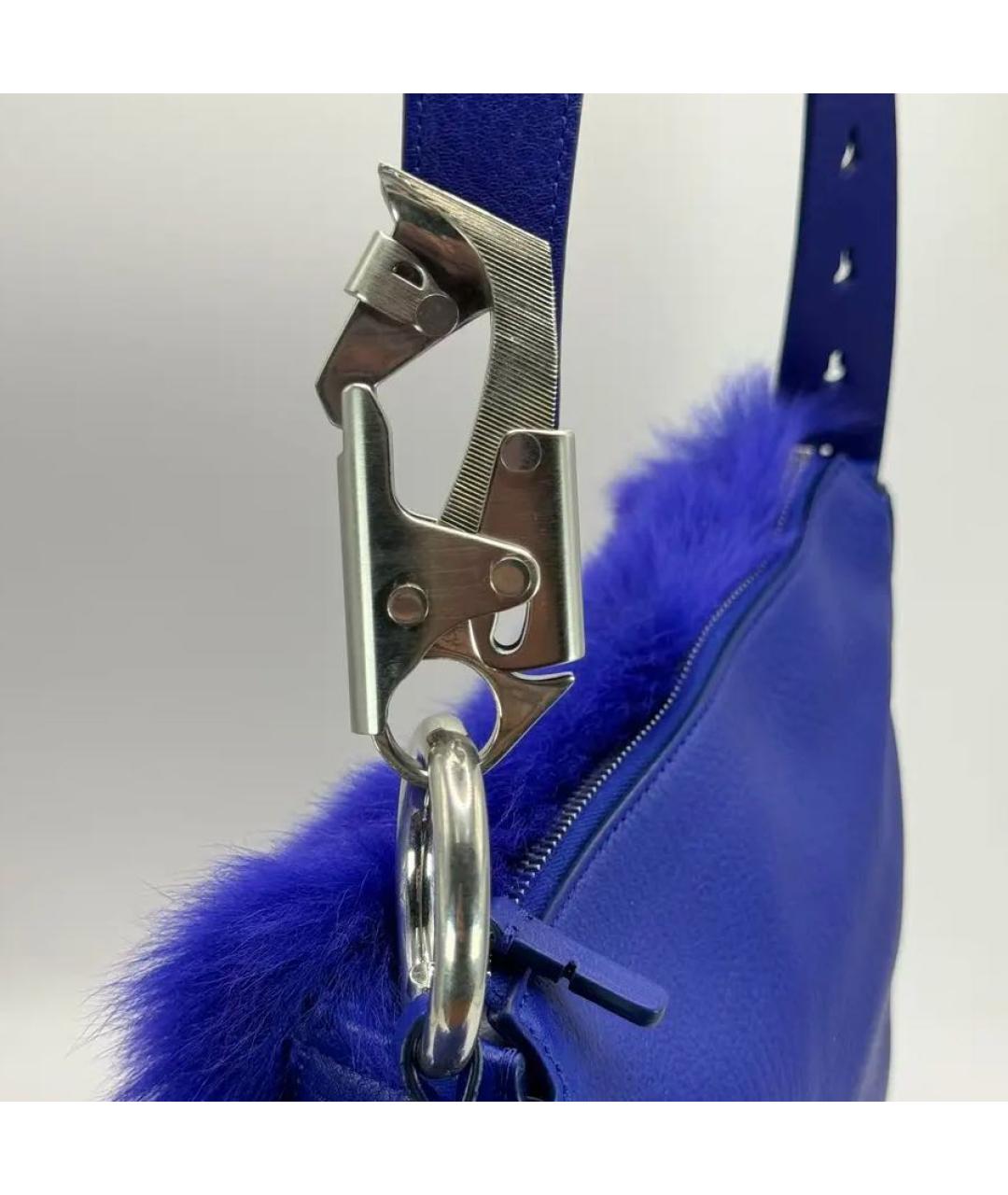 BURBERRY Синяя кожаная сумка через плечо, фото 5