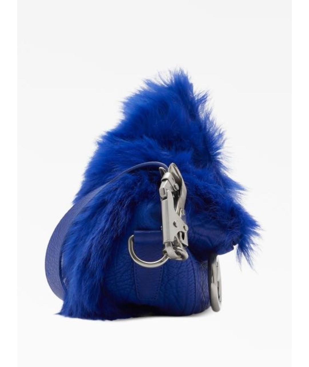 BURBERRY Синяя кожаная сумка через плечо, фото 2