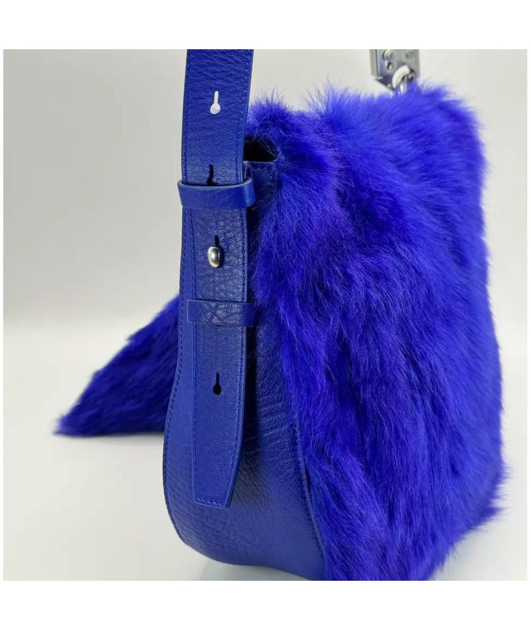 BURBERRY Синяя кожаная сумка через плечо, фото 6