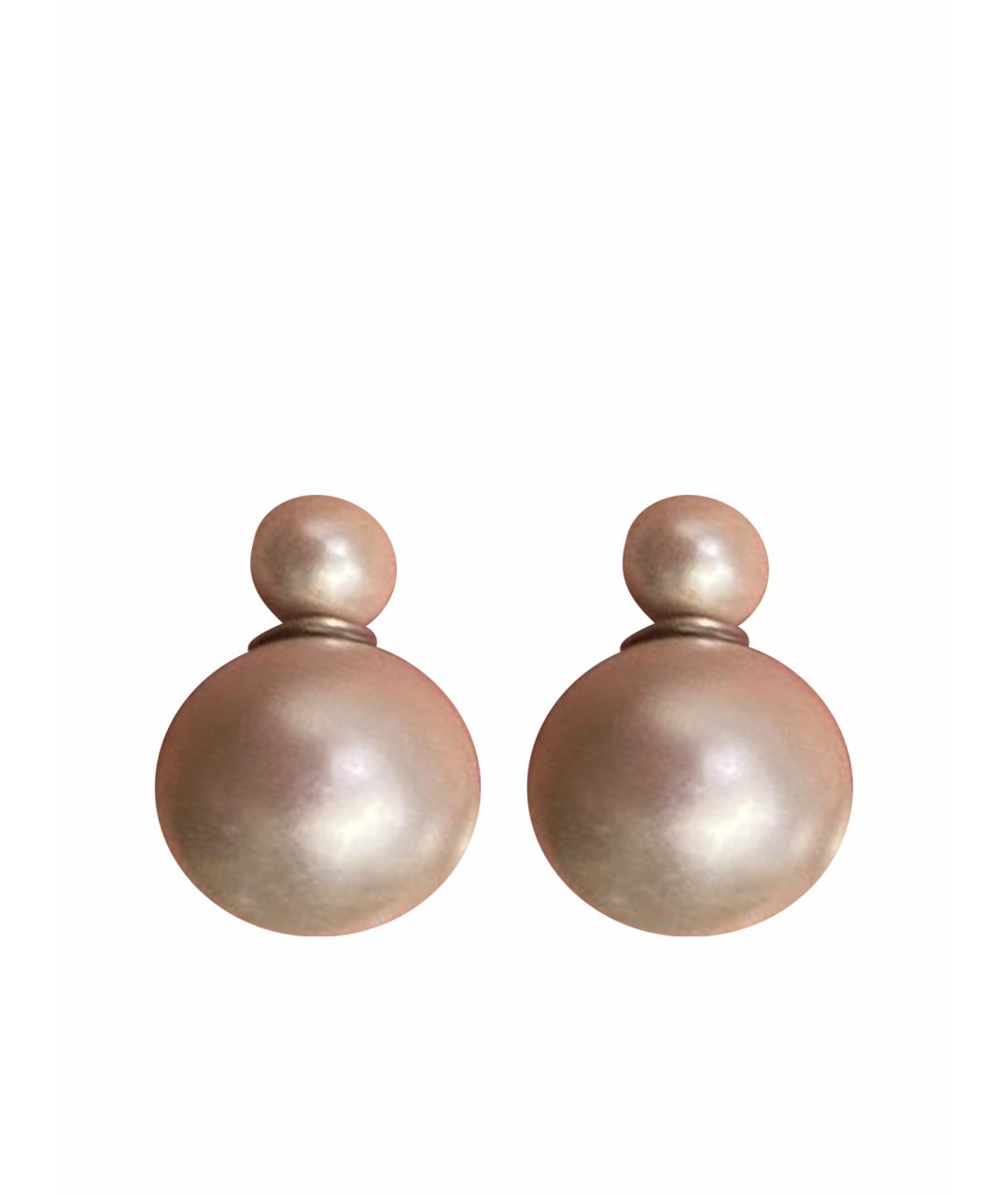 CHRISTIAN DIOR Белые серьги, фото 1