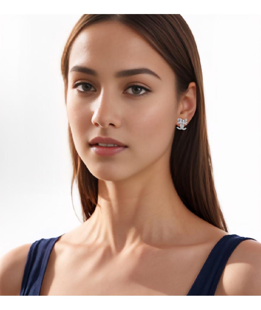 CHANEL Серебряные серьги, фото 4
